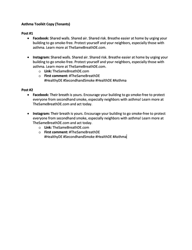 Smoke-Free Asthma Tenants Organic